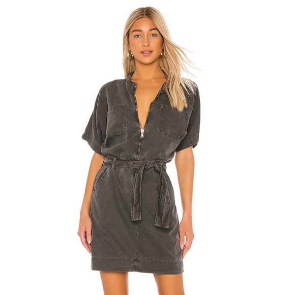 BNWT NSF Polly zip dress in pigment black